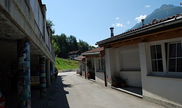 Entrance to the Classic apartments which have covered car parking 